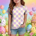 thumbnail image 2 of Staki Easter Eggs Shirt Kid Baby-Girls and Toddler All Holidays,Birthdays Short Sleeve Graphic T-Shirts 1-9Y 10-13Y(Pink,12-13 Years), 2 of 6