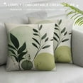 thumbnail image 3 of COMIO  Boho Abstract Throw Pillow Covers Sage Green Beige Mid Century Sun Moon Leaf Decorative Geometric Throw Pillows Case Modern Art Pillow Cases for Couch Bed Sofa Bedroom Free Wrinkle, 3 of 5