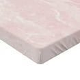 thumbnail image 2 of Ambesonne Marble Print Fitted Sheet, Mineral Scratches, Twin Size, Pale Pink White, 2 of 3