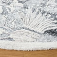 thumbnail image 3 of SAFAVIEH Glamour Quinten Floral Area Rug, Grey/Ivory, 6' x 6' Round, 3 of 8