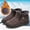 Brown, variant on LSLJS Women Snow Boots Winter Shoes with Fur Lined Warm Slip On Boots for Women Waterproof Booties Comfortable Outdoor Anti Slip Shoes