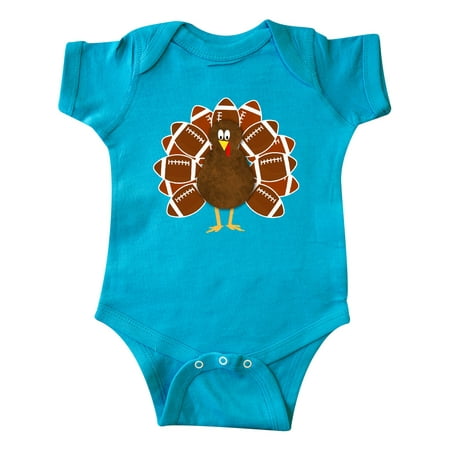 

Inktastic Thanksgiving Craft Paper Football Turkey Gift Baby Boy or Baby Girl Bodysuit