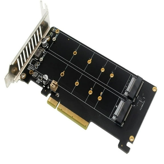 FOR Dual M.2 NVMe PCIe x8 Split Card with PCIe 4.0 Support for SSD RAID Expansion Adapter on Motherboard