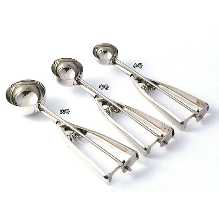 Cookie Scoops 3 pcs Set Ice Cream Scoop with Trigger Stainless Steel