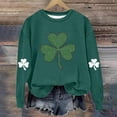 thumbnail image 2 of OGLCCG St. Patrick's Day Sweatshirts for Kids Girls Clover Printed Long Sleeve Crewneck Irish Shamrock Shirt Casual Loose Pullover Tops 1-13 Years, 2 of 4