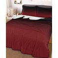 thumbnail image 2 of Black Red Ombre Summer Quilt Set Twin Size, Soft Microfiber Quilted Bedding Set with 2 Pillow Shams, Modern Abstract Art Gradient Lightweight All Season Bedspread Coverlet for Bedroom 68"x86", 2 of 6
