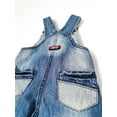 thumbnail image 5 of KIDSCOOL SPACE Baby Girls Easy Diaper Changing Snap Legs Whale Embroidered Denim Overalls,Blue,18-24 Months, 5 of 6