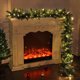 thumbnail image 1 of Decoración del hogar, corona navideña de agujas de pino de 2,7 metros con luces LED, corona navideña artificial iluminada, repisa de invierno, decoración de mesa para porche, coronas navideñas, decora, 1 of 9
