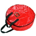 thumbnail image 1 of Sac de Rangement pour Couronne, Sac de Rangement de Noël Rond Rouge pour Maison pour Fête pour Bureau, 1 of 7