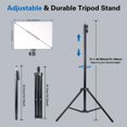 thumbnail image 6 of 10-inch LED Video Light Kit with 63" Tripod Stand - Adjustable 3-Color Lighting for YouTube/TikTok/Live Streaming, Includes Phone Mount, 6 of 10