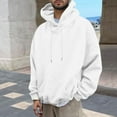 thumbnail image 5 of Momasggi Men's Graphic Hoodies Oversized Drawstring Long Sleeve Hooded Sweatshirt Warm Winter Hoodie with Pockets White 2XL, 5 of 9