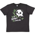 thumbnail image 3 of Inktastic My Grampy Loves Me- cute panda Youth T-Shirt, 3 of 5
