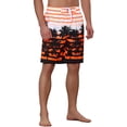 thumbnail image 4 of NOMADIC NOOK Men's Color Block Tropical Trees Printed Striped Beach Shorts 2 Pack, 4 of 5