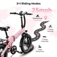 thumbnail image 3 of Jasion EB6 Electric Bike for Adults, 1000W Peak Motor Folding Ebike with 48V Removable Built-in Battery, Up to 50 Miles, 20" Fat Tire Foldable Electric Bicycle, UL 2849, 3 of 9