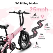 Jasion EB6 Electric Bike for Adults, 1000W Peak Motor Folding Ebike with 48V Removable Built-in Battery, Up to 50 Miles, 20 Fat Tire Foldable Electric Bicycle, UL 2849