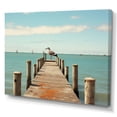 thumbnail image 2 of Designart "Solitary Pier III" Coastal Pier Wall Decor, 2 of 5