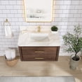 thumbnail image 4 of Vinnova Cristo 36" Wood Single Bath Vanity with Mirror in Aged Dark Brown, 4 of 15