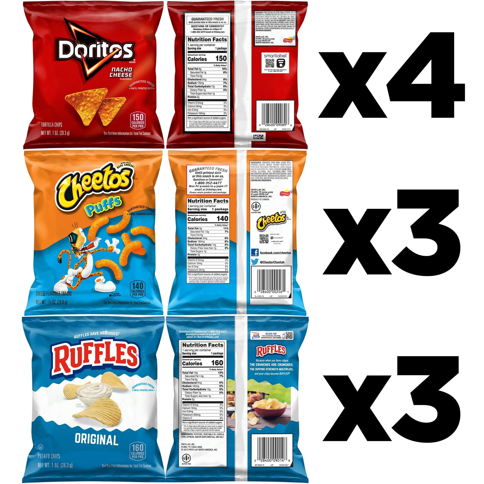 Frito-Lay Snacks Favorites Mix Variety Pack, 10 Count ( 4 Pack )