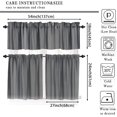 thumbnail image 2 of Kitchen Cook Valances Rustic Farmhouse Rod Pocket Country Barn Fork and Spoon Board Vintage Printed Window Valance for Living Room Kitchen Cafe Bathroom 54x18 Inch + 27x24 in, 2 of 5