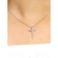 thumbnail image 2 of JewelersClub Opal Cross Necklaces for Women – Sterling Silver Cross Necklace for Women .925 Sterling Silver Cross with White Diamond Accents – Hypoallergenic Cross Pendant, 2 of 5