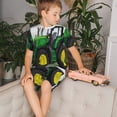 thumbnail image 4 of Balery big farm tractor Conjunto de Pijama Infantil de Manga Corta con Estampado – Ropa de Dormir de Algodón Suave-Large, 4 of 6
