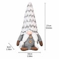 thumbnail image 3 of Christmas Faceless Gnome Plush Doll, Sitting Holiday Tabletop Decor with Tall Hat, Soft Fabric Figure for Shelf Window Display, Winter Home Accent, 3 of 5