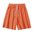 thumbnail image 2 of pstuiky Pantalones cortos para hombre, Pantalones cortos casuales cómodos de moda para hombre, de color liso, con cintura elástica regular, para playa Pantalones cortos de baloncesto, 2 of 4
