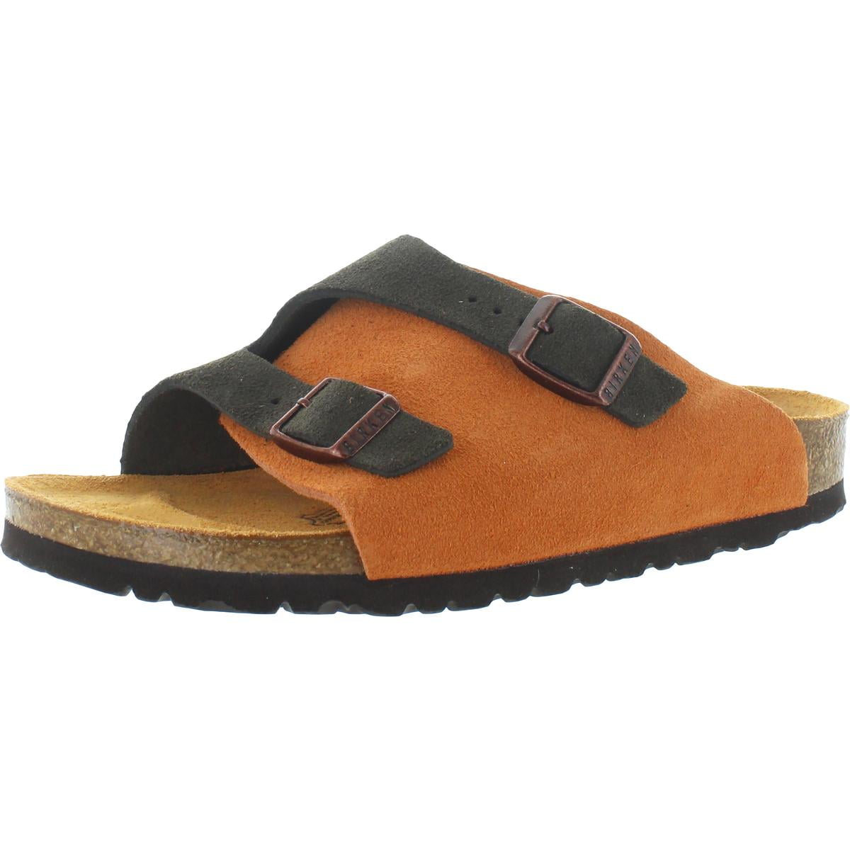 orange suede birkenstocks