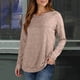 thumbnail image 5 of Chaquetas para mujer,Blusa informal de color liso con cuello en V y mangas de encaje para mujer, mezcla de poliéster y elastano, manga corta para uso diario, sopatenor, 5 of 9