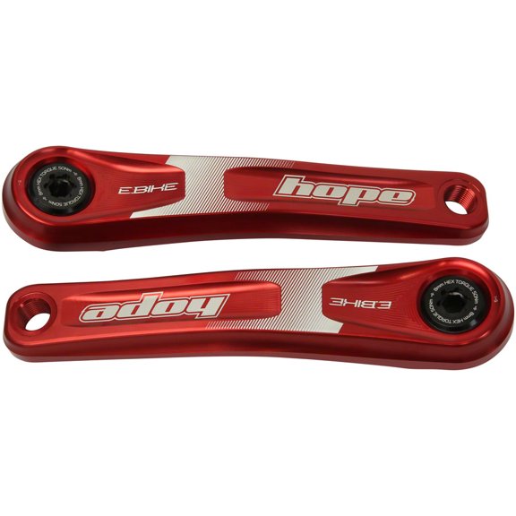 Hope eBike Crankset - 155mm, ISIS, Standard Offset, Red