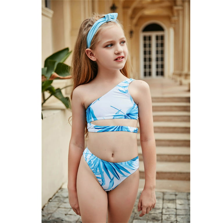 Herrnalise Girls Holiday Cute Solid Bikini Set Two Piece Swimsuit Bathing  Suit Swimwear