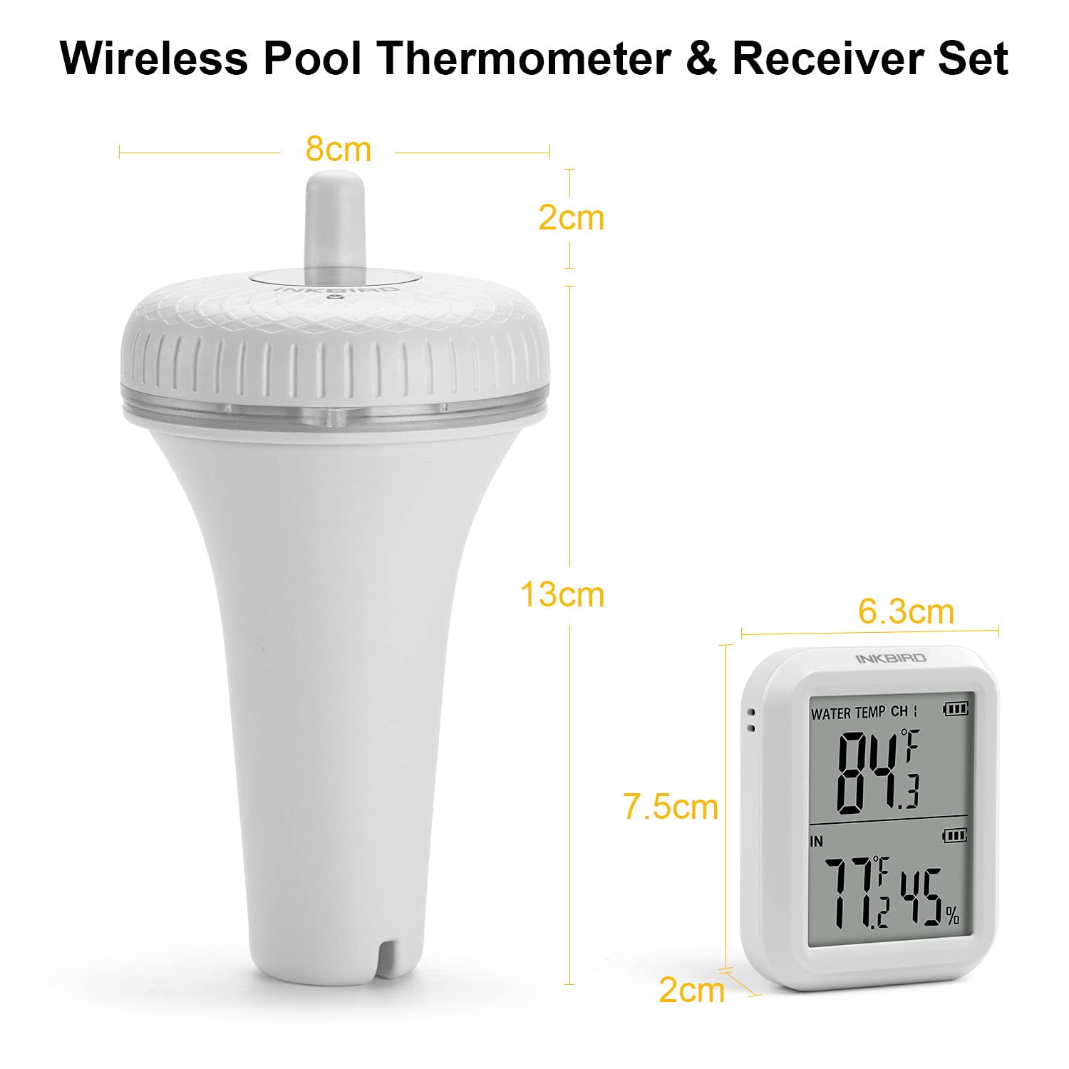 INKBIRD – thermomètre de piscine sans fil IBS-P01R, haute