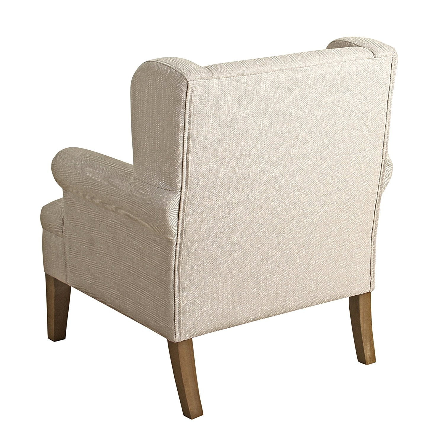 Homepop Emerson Wingback Accent Chair Albaster White