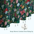 thumbnail image 6 of Dark Green Christmas Ornament Pattern Shower Curtain 36"x72" ,Bathroom Decorative Shower Curtains Set with 12 Hooks,Modern Waterproof Washable Shower Curtain, 6 of 6