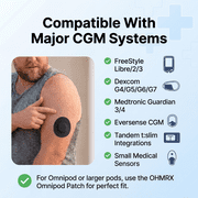 OHMRX Universal CGM & Sensor Patch – Tan (30 Pack) | Hypoallergenic, Sweat‑Resistant Overpatch for Libre, Dexcom, Guardian, Eversense