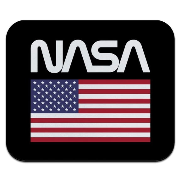 NASA Official Worm Logo United States USA Flag Low Profile Thin Mouse Pad Mousepad