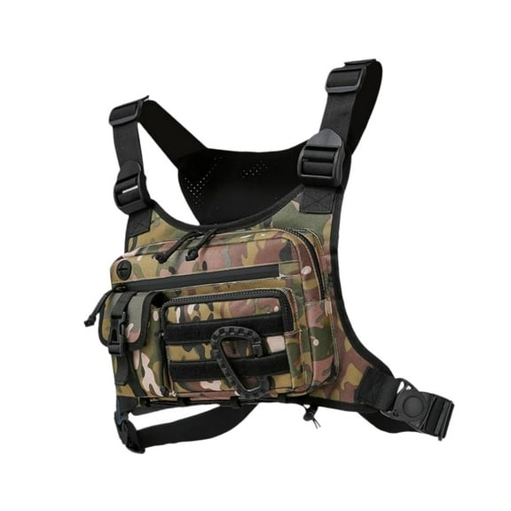Chest Rig Bag Outdoor Sports Chest Pack Hiking Quick Release Waterproof Material for Camping Skiing Travel