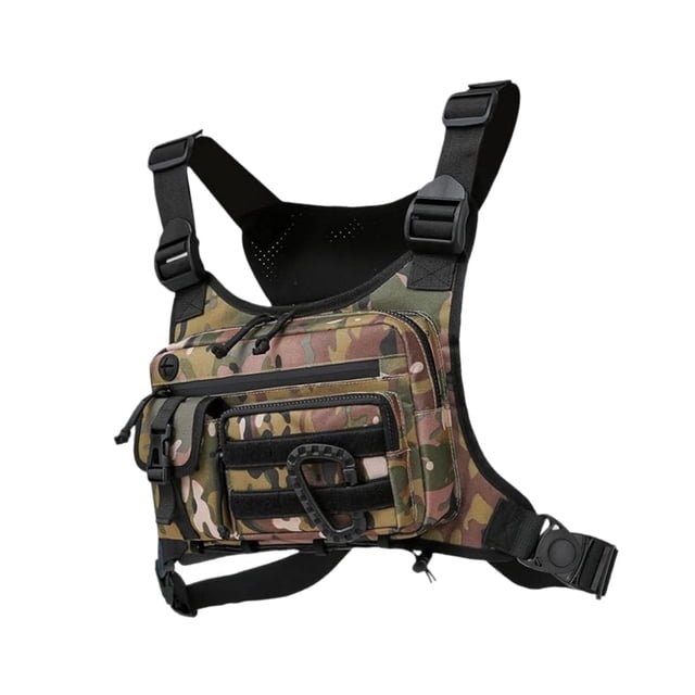 Bolsa de pecho con cremallera para correr, acampar, escalar, hacer senderismo y esquiar.