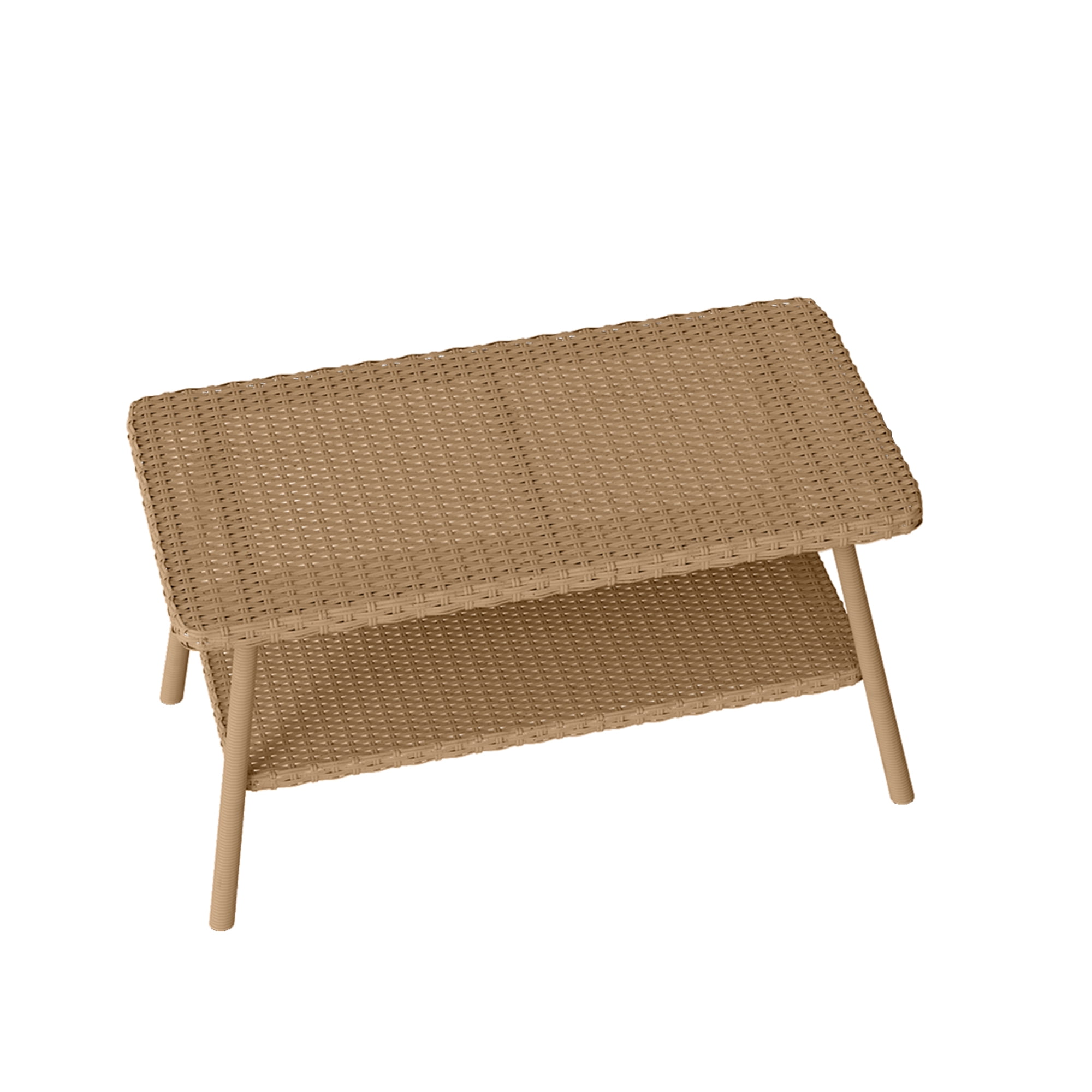 Craftian Patio Conversation Set, 4 Pieces Outdoor Furniture Set with L-Shaped Sofa,Cushions and Coffee Table