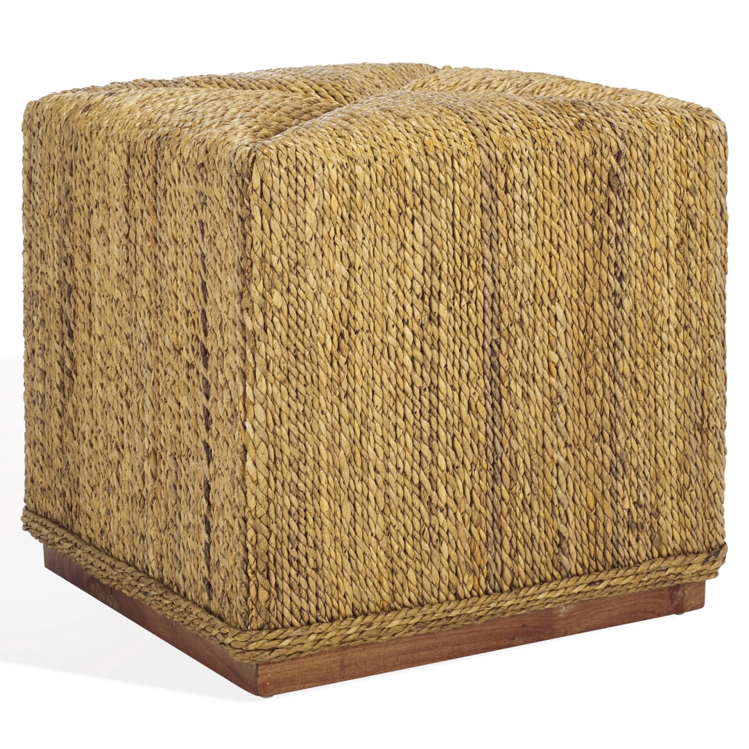 Safavieh Couture Donnabella Woven Abaca Ottoman, Natural