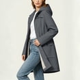 thumbnail image 7 of WAGUTH Rain Jacket for Women Waterproof Outdoor Hiking Coats Lightweight Hooded Trench Jacket with Plaid Lined & Pockets,Dark Gray,S, 7 of 7
