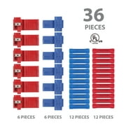 Ever Start 36-Piece Splice and Quick Connector Assortment, Model 5120, Blue, Red, UL