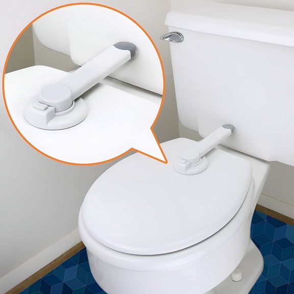 ZHZFKQ Toilet Locks Baby Proof,Ideal Baby Proof Toilet Seat Lock with Adhesive,Toddler Safety Toilet Lock for Most Toilet Lid,White