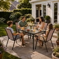thumbnail image 5 of NAPWANT Patio Dining Chairs, Set of 4 Stackable Outdoor Chairs, All-Weather Space Saving Design, Brown, 5 of 9