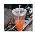 thumbnail image 3 of Insulated Tumblers Double Wall Clear Plastic Tumblers 1 Pack 24oz Tumblers with Lids and Straws,Reusable Cups With Straw,Perfect for Parties, Birthdays,Gifts (24oz, Transparent), 3 of 7