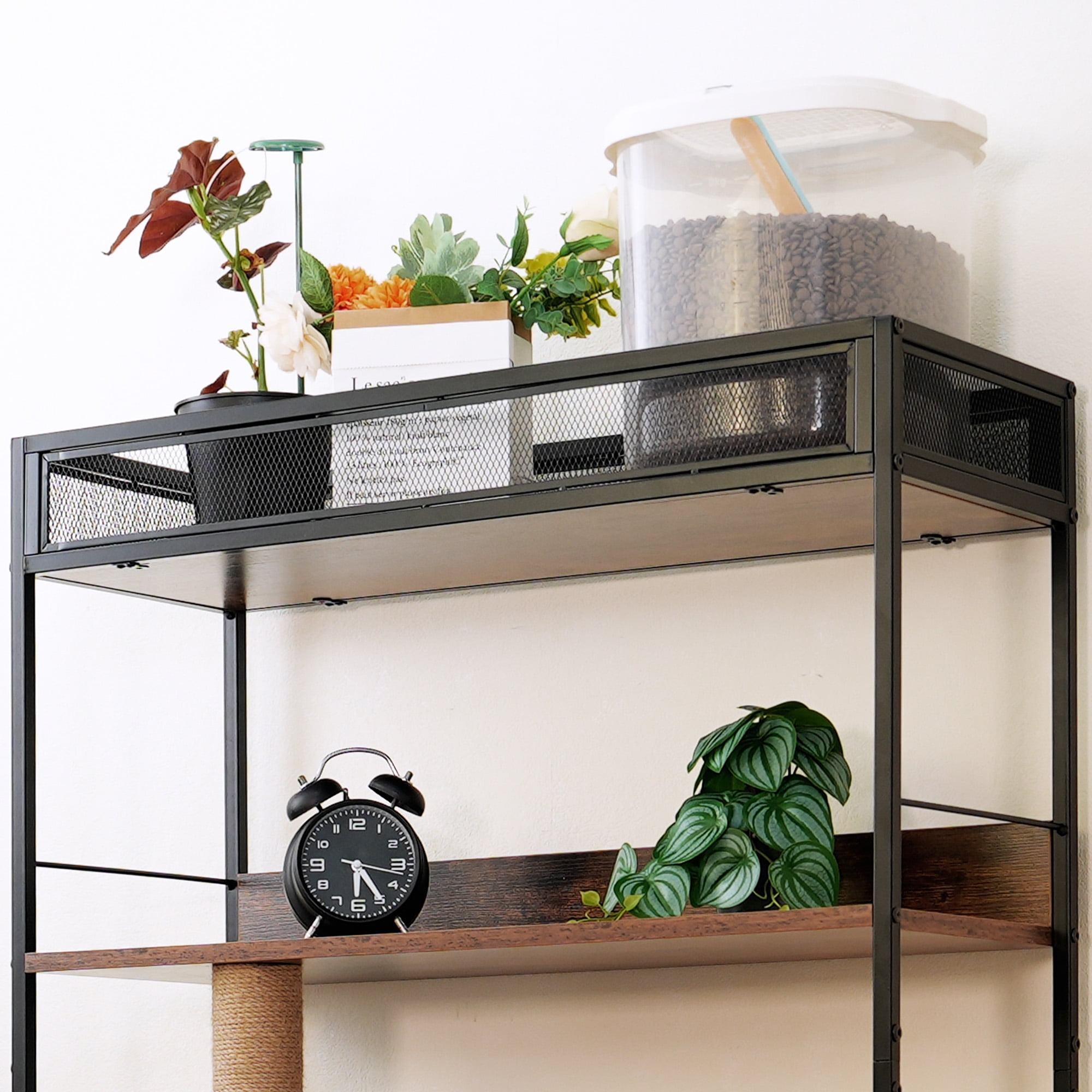 Pefilos 59" Cat Litter Box Enclosure Furniture with Shelves, Hidden Litter Box with Scratching Posts, litter box furniture ,Wooden Cat Tree Tower, Brown Pefilos 59" Cat Litter Box Enclosure Furniture with Shelves, Hidden Litter Box with Scratching Posts, litter box furniture ,Wooden Cat Tree Tower, Brown