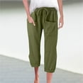 thumbnail image 2 of Yubnlvae High Waist Wide Leg Pants - Women's Comfy Straight Leg Trousers (Pockets, Work to Weekend Outfits) Green L, 2 of 7
