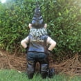 thumbnail image 3 of Homestyles "Biker Babe" the Biker Gnome in Leather Motorcycle Riding Gear Home & Garden Gnome Statue 14.5"H, 3 of 5