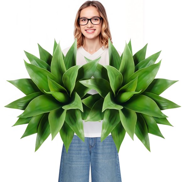 Velener artificial para plantas de agave, 70 cm, resistente a los rayos UV, juego de 2