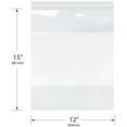 thumbnail image 2 of Plymor 12" x 15" (Pack of 500), 2 Mil with White-Block Zipper Reclosable Plastic Bags, 2 of 4